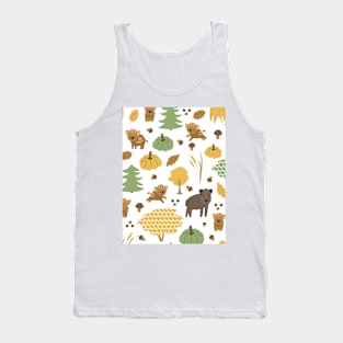 Boar family is in the forest seamless pattern Tank Top